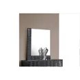 thumbnail image 6 of 5 Pc Modern Bedroom Set, California King LED Bed, Nightstand Dresser Mirror & Chest, Lacquer Finish, Black/Gray, 6 of 10