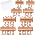 thumbnail image 1 of 8 Pieces 4 Sizes Slide Clasp Lock Necklace Connector Multi Strands Slide Tube Clasps with Storage Box for Layered Bracelet Necklace Jewelry Crafts, 1 of 7