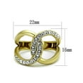 thumbnail image 2 of 14K Gold Plated Stainless Steel Crystal Infinity Fashion Ring Women's Size 6, 2 of 5