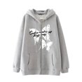 thumbnail image 1 of Dark hip hop gótico Harajuku Y2k estampado de mariposa cremallera Sudadera con capucha hombres y mujeres Harajuku chaqueta sudadera, 1 of 5