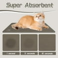 thumbnail image 2 of Pet Feeding Mat Absorbent Non-Slip Pet Placemat for Feeding Bowl, with Waterproof Rubber Backing, Quick Dry Water Dispenser Mat for Dog and Cat,Brown.Dog Paw-11.8x19.7 in, 2 of 6