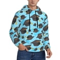 thumbnail image 2 of Salouo Graduation Hats1 Pattern Men's Fall Hoodie Sweatshirt,Sport Hoodie with Pockets for Men Pullover Casual Hooded Sweatshirt-Medium, 2 of 7