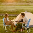 thumbnail image 2 of Zimtown Patio Lawn Chair Set, 8 Pack Outdoor Beach Chair Portable Camping Chair(Blue), 2 of 9