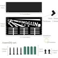thumbnail image 2 of Medal Holder Trophy Shelf Medal Hangers Display with Shelf Stand Sports 4 Rows Wall Mount Hold 70+ Medals for Gymnastics Soccer Running Swimming Awards Rack 15.7 x 7.9 Inch-NO PAIN NO GAIN DIY, 2 of 9