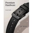 thumbnail image 5 of Wearlizer Leather Band Compatible with Samsung Samsung Galaxy Watch 9/8 40mm 44mm/ 8 Classic 46mm Band Women, Handwoven Braided Genuine Leather Soft Thin Wristband, 5 of 7
