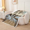 thumbnail image 2 of Erosebridal Rustic Boat Oar Fleece Blanket 90x90,Paddle Lake Life Sherpa Blanket,Cabin Decor, 2 of 6