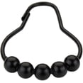 thumbnail image 2 of Anillos para ganchos para cortina de ducha, anillos y ganchos para cortina de ducha negros resistentes al óxido de acero inoxidable, juego de 12, negro, 2 of 4