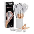 thumbnail image 1 of Juego de Utensilios de Cocina Silicona y Madera Accesorios para Cocinar, 12 pzas (Gris), 1 of 7