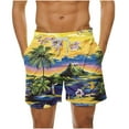 thumbnail image 2 of DIOAZUD Tropical Swim Trunks for Men Hawaiian Swim Shorts Big and Tall Quick Dry Swimming Shorts Drawstring Elastic Waist Bathing Suits Palm Tree Print Beachwear with Pockets, 2 of 6