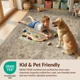 thumbnail image 4 of Design&I 8'x10' Washable Area Rug Extra Large Skid-Resistant Low Profile Vintage Distressed Tan Boho Scroll Border Fuzzy Neutral for Living Room, Family, 4 of 7