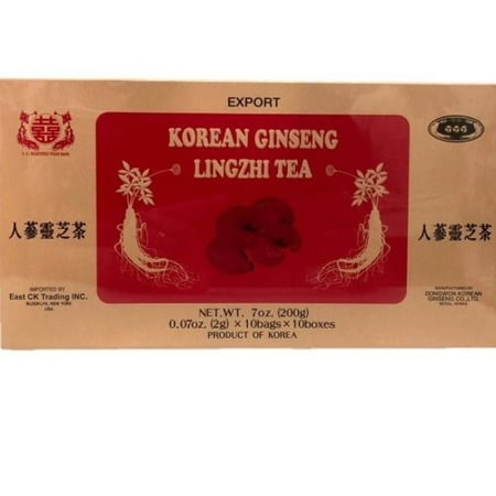 Korean Ginseng Lingzhi Tea (100 Instant Tea Bags) (Best Korean Tea Brands)