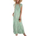 thumbnail image 1 of Vestido Zeagoo Maxi floral sin mangas con bolsillos para mujer, 1 of 6