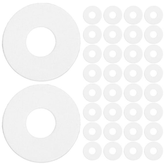 FRCOLOR White PVC Flat Washer for Industrial Use High Temperature Resistant 100 Pieces Fits Faucet Pipe