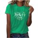 thumbnail image 1 of Blusas de Manga Corta para las Mujeres Imprimir Cuello Redondo, Camiseta Casual para Primavera Verano Diario, 1 of 4