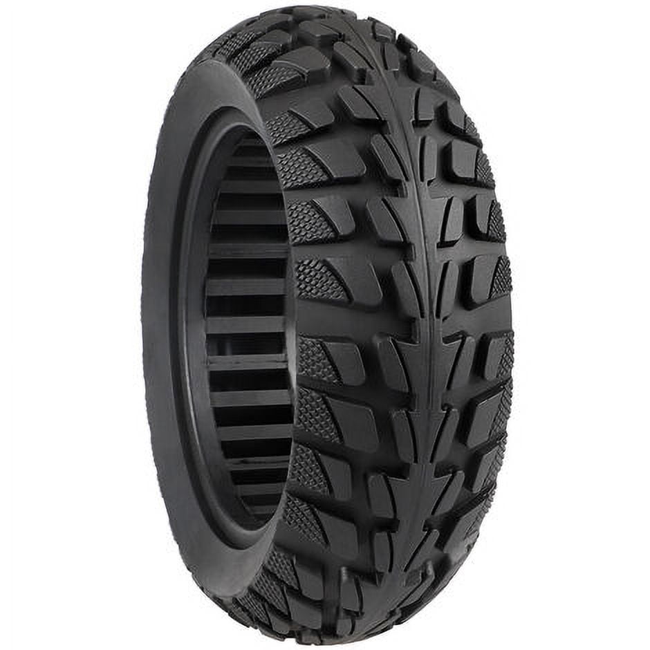 10x2.7-6.5 Solid Tire 10 Inch Electric Scooter Explosion-Proof Tubeless Tire Front/Rear Off-Road Tire Hollow Inner Non-Pneumatic Tire,Black