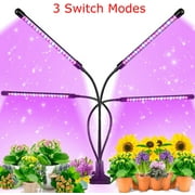 LED Plant Grow Light, 4 Heads Plant Growing Lamp 72 LEDs Full Spectrum 3 Light Modes with Adjustable Rope for Veg Greenhouse And Flower Indoor Growth