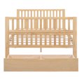 thumbnail image 6 of Euroco 4-in-1 Convertible Crib, Baby Crib with Drawers, Crib to Full Size Platform Bed, Wood and Metal, Natural, 6 of 23