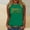 â™”326-Green, variant on Women's Print Sleeveless Round Neck Top - Casual Tank Vest, Summer Holiday Tee, Cultural Celebration Style