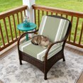 thumbnail image 4 of Outdoor Patio Cushion Covers 2 Pack Sage Green Striped Patio Chair Cushion Covers with Ties and Zipper Classic Farmhouse Stripes Waterproof Outdoor Seat Cushion Covers for Patio Furniture 20"x18", 4 of 9