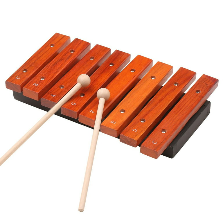 Walmeck Musical Instrument 8 Notes Wood Xylophone Includes 2