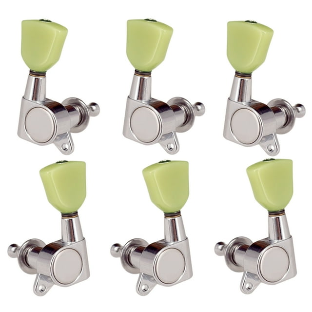 Afinadores de de Afinación de Guitarra 3x Izquier + 3x Derecha para Guitarra Eléctrica / Acústica - Pteado, se describe Pta Gloria Guitarra Cerrada Clavija de Sintonía