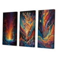 thumbnail image 3 of Designart "Visionary Rainbow Mystery Landscapes II" Abstract Landscape Wall Art Set Of 3 - Abstract Landscapes Multicolor Gallery Wall Set For Home Decor, 3 of 6
