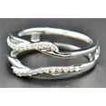 thumbnail image 2 of Diamond Enhancer Wrap Solitaire Engagement Ring Swivel 14K White Gold 0.19 Ct, 2 of 8