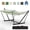 Light blue and green stripes design, variant on Double Quilted Hammock with Stand - Heavy Duty 2 Person, 450lbs Capacity, Portable and Weatherproof with Pillow & Carry Bag, for Patio, Garden, Backyard, Indoor/Outdoor - Burgundy Brown Stripes