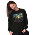 thumbnail image 4 of Betty Boop Biker Starry Night Art Women Crewneck Sweatshirt Brisco Brands S, 4 of 5