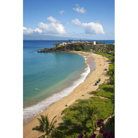 Sheraton Maui Resort and Spa, Kaanapali Beach, Famous Black Rock known for it's Snorkeling Print Wall Art By Ron