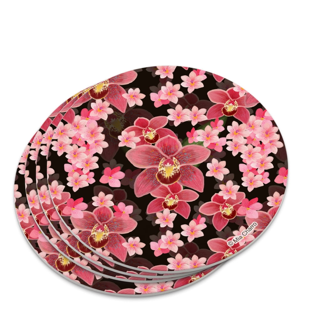 Beautiful Orchids Novelty Coaster Set