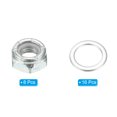 thumbnail image 3 of Uxcell Skateboard Lock Nuts Set 5/16 Skateboard Truck Axle Washers Spacer Hardware Repair Kit, Silver 2 Set, 3 of 4