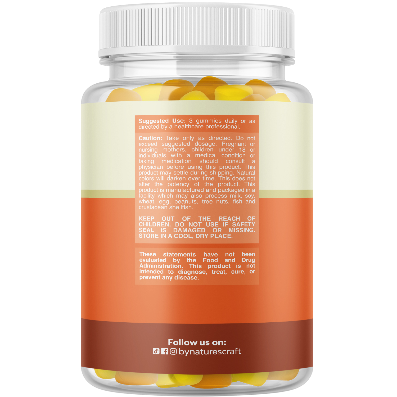 Natures Craft Omega 3 Gummies Plant-Based 3 6 9 DHA – Lemon & Orange Flavors, 120 Count