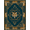 Teal Gold, Pattern 6, variant on ODIKA Snake Striped Folk Ornate Border Battle Tibetan Tiger Refined Structured for Playroom, Bedroom, Reading Nook, Pet Friendly & Kids Safe Play
