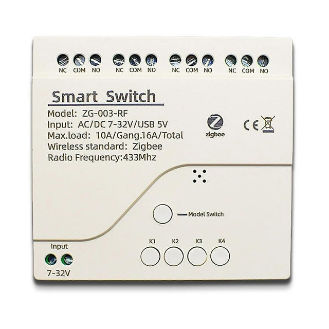 Tuya Smart Rf Switch Module Wifi Remote Control Faceplate 4-ch Voice Control Controller 433mhz For Alexa Googles Home