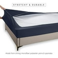 thumbnail image 4 of Elegant Comfort Jersey Knit Box Spring Cover - Wrinkle-Free, 4-Way Elastic Fit Bed Skirt Alternative, Full, Navy Blue, 4 of 5