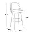 thumbnail image 3 of LumiSource Studded Marcel 30" Fixed-Height Barstool - Set of 2, 3 of 9