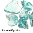 thumbnail image 3 of Uxcell Fire Glass for Fire Pit, 1.18"-1.97" High Luster Reflective Glass Rocks, Blue, 3 of 5