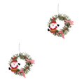 thumbnail image 3 of Cateissary Artificial Christmas Wreath Hanging Simulation Xmas Garland Reusable Decor Background Decoration Ornament Indoor Pendant Anciano 2Conjunto, 3 of 6