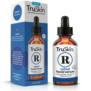 TruSkin Retinol Face Serum, Gentle Anti-Aging with Peptides & Hyaluronic Acid, 1 fl oz