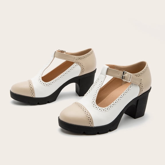 Vedolay Women's Pumps Women's Low Heels Pumps Slingback Kitten Heel Wedding Dressy Shoes,Beige 7