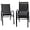 Black, variant on CRXX Patio Chairs Stackable Dining Chairs Set of 4 Metal and Teslin Outdoor Chairs for Lawn Deck Balcony Porch (Grey)