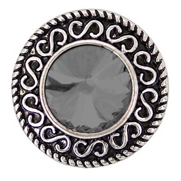 Faceted Scroll Snap Jewelry Ginger Charm Button, For Interchangeable DIY Customizable Accessories