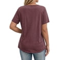 thumbnail image 6 of Fantaslook Lace Plus Size Tops for Women V Neck Short Sleeve Blouses Summer Tunic Shirts, 6 of 12