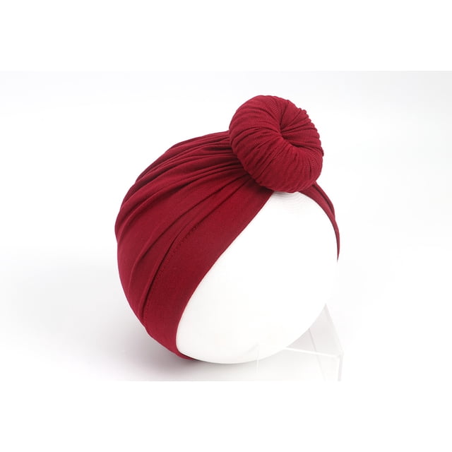 SUNSIOM Newborn Baby Beanie Hat Pure Color Bow Knot Soft Turban Head Wrap