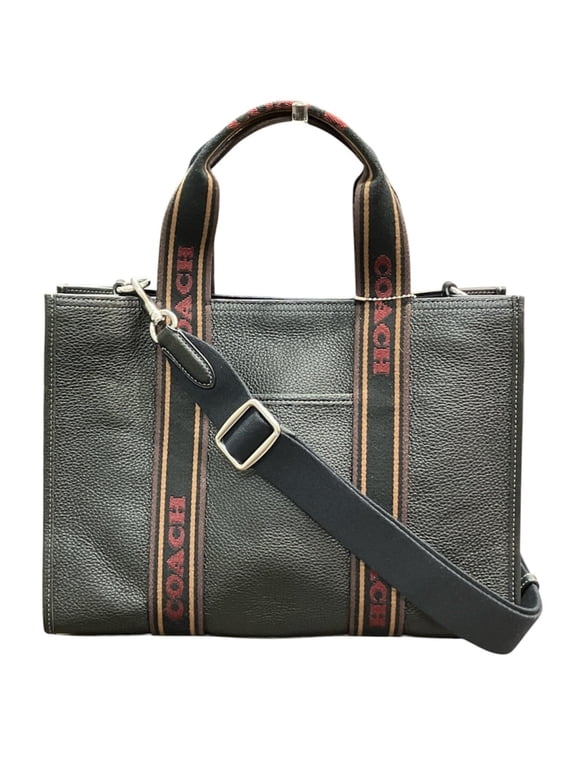 Pre-Owned Coach Smith Tote 2-Way Bag, Leather and Canvas Bag CU997