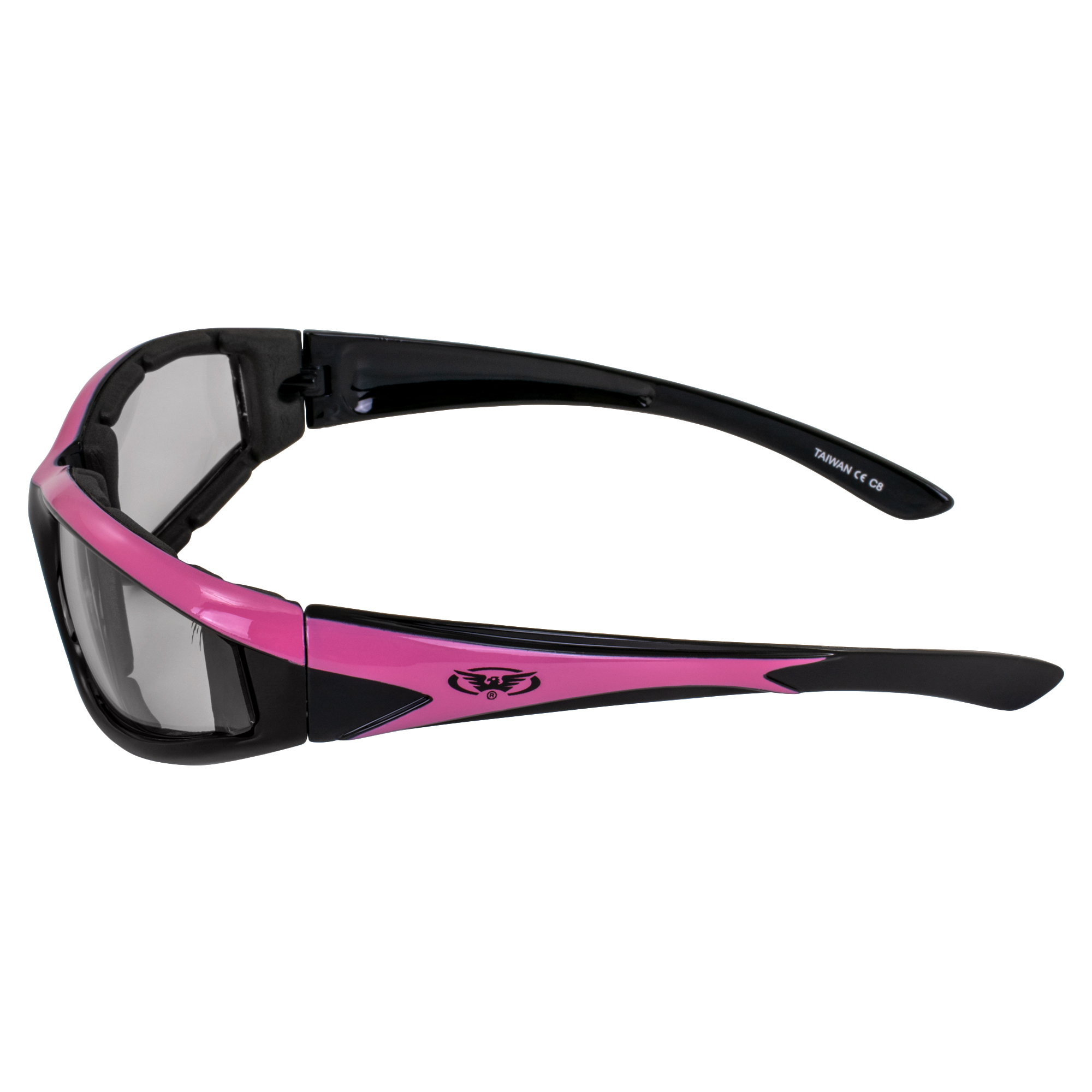 Global Vision Eyewear Hawkeye-24 Padded Motorcycle Riding Sunglasses with Dual Color Frames and Clear to Smoke Photochromic Lenses - image 5 of 8