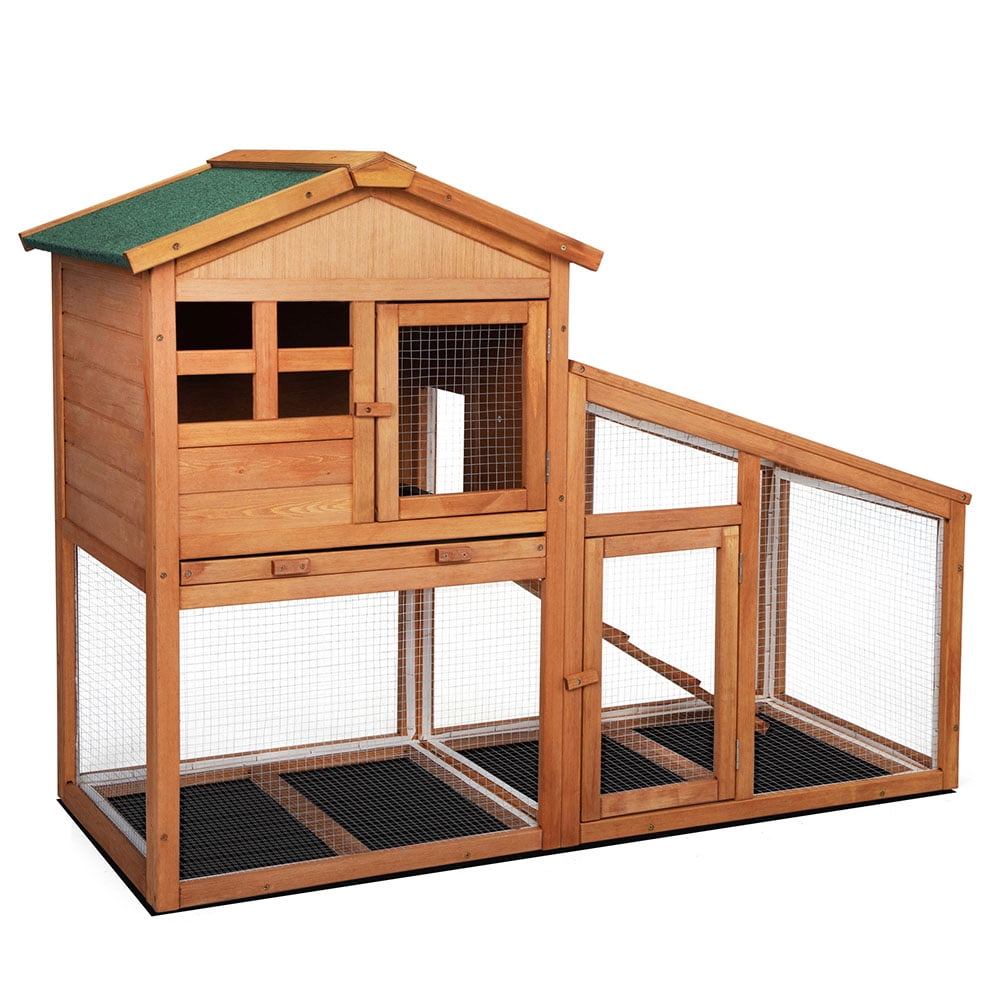 Kepooman Chicken Coop, Large Wooden Outdoor Bunny Rabbit Hutch Hen Cage with Ventilation Door & Ramp Garden Backyard Pet House Chicken Nesting Box, Bright Orange Kepooman Chicken Coop, Large Wooden Outdoor Bunny Rabbit Hutch Hen Cage with Ventilation Door & Ramp Garden Backyard Pet House Chicken Nesting Box, Bright Orange