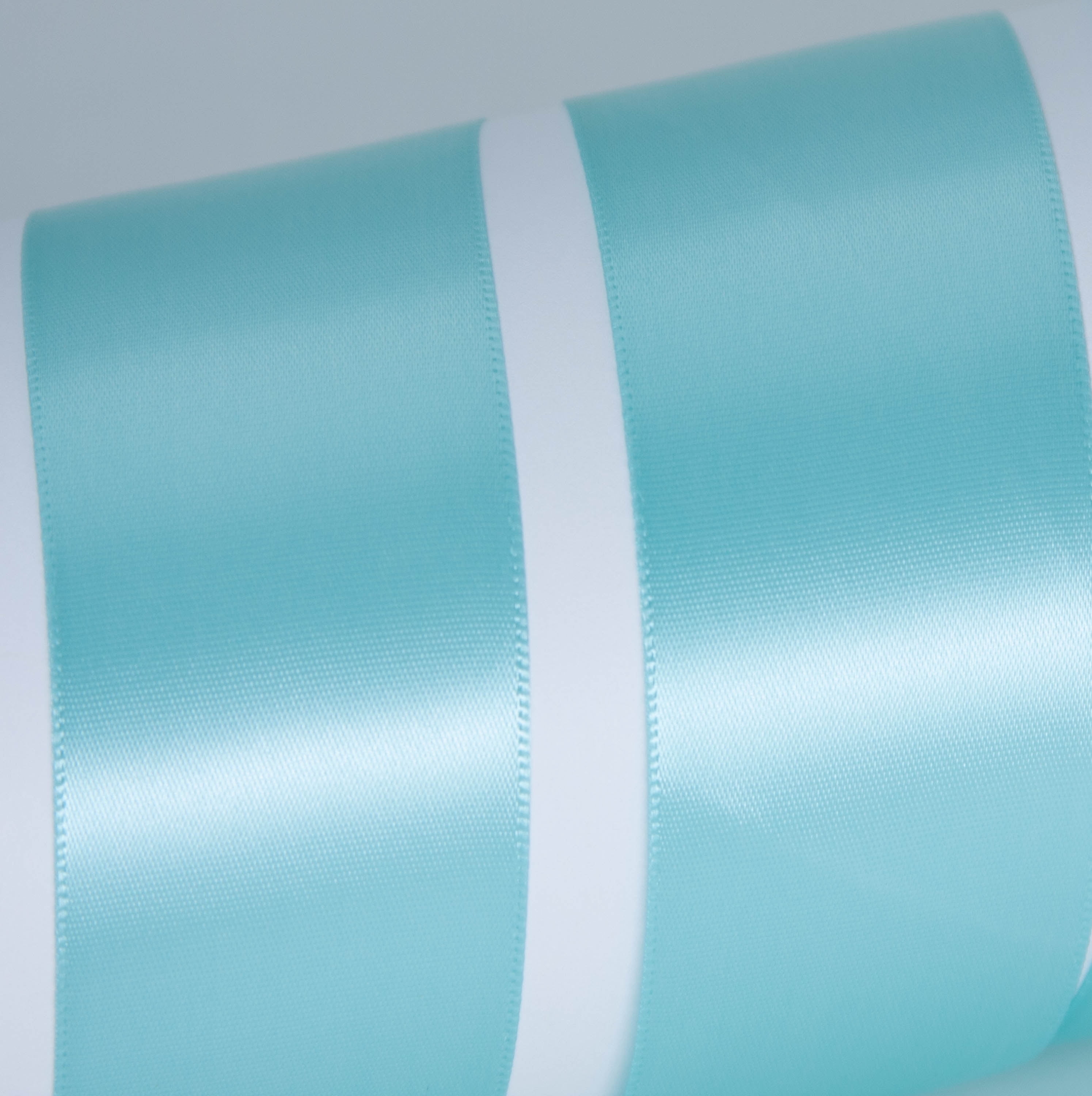 (4 pack) Offray Ribbon, Aqua Blue 1 1/2 inch Single Face Satin Polyester Ribbon, 12 feet