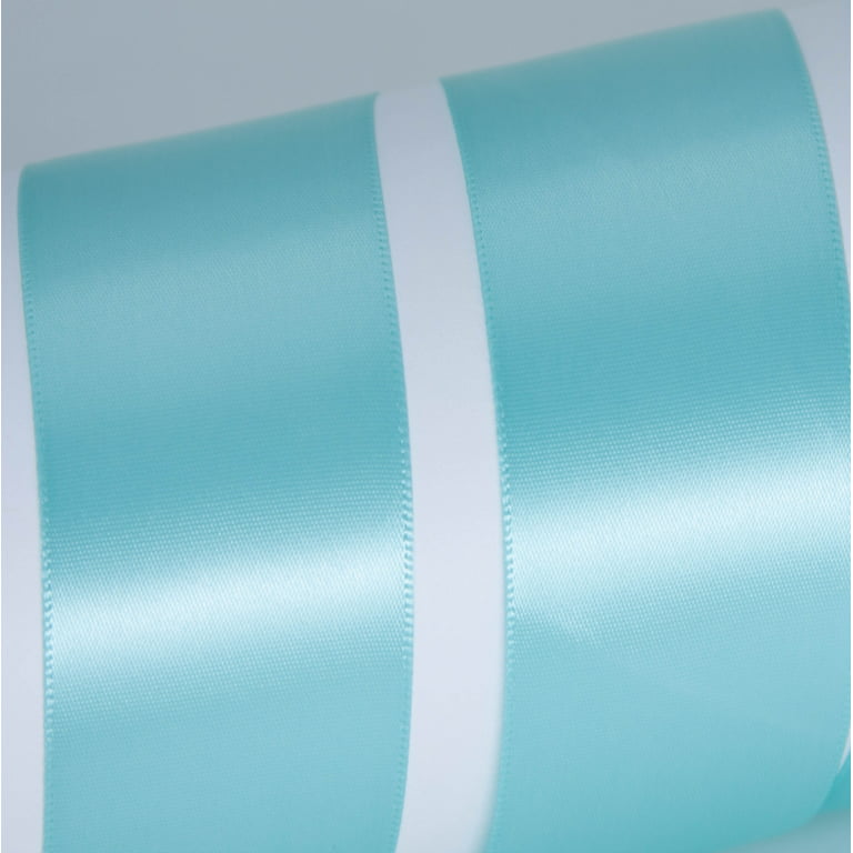 Offray Ribbon, Powder Blue 1 1/2 inch Single Face Satin Polyester Ribbon,  12 feet